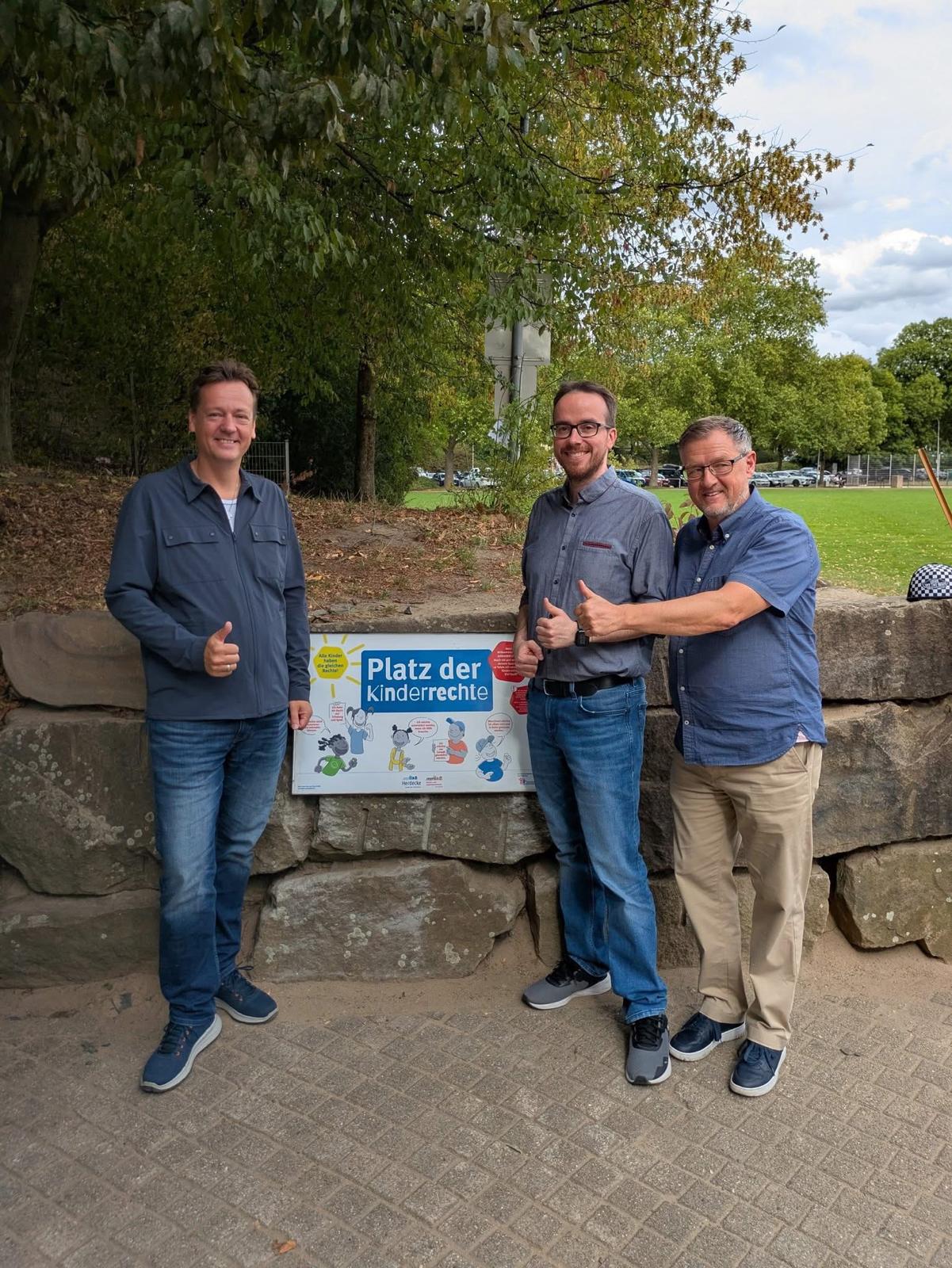 Foto v.l.n.r.: Christian Brandt CDA EN Vorsitzender, Brgermeisterkandidat Herdecke Fabian Haas, Fraktionsvorsitzender Herdecke Harald Mller